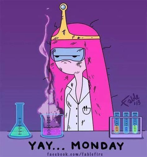 Monday Princess Bubblegum Scientist, Microbiology Humor, Chemistry Illustration, Lab Student, Science Humour, Cartoon Crushes, Science Cartoons, Biology Humor, Adveture Time