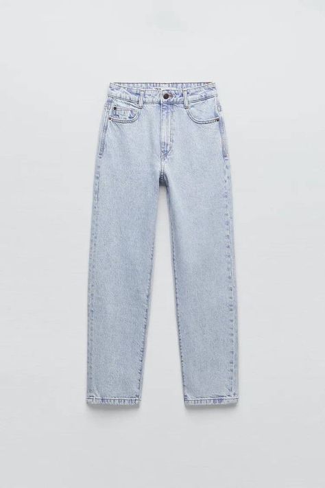 Zara Jeans Women, Zara Mom Jeans, White Wide Leg Jeans, Wardrobe Makeover, Slouchy Jeans, Baggy Style, Straight Crop Jeans, Jeans Mom, Zara Jeans