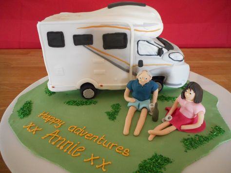 Camper Van Cake, Caravan Cake, 60th Birthday Cake For Men, Camper Cakes, Camping Cakes, 14th Birthday Cakes, Designer Cake, 50 Party, Camper Design