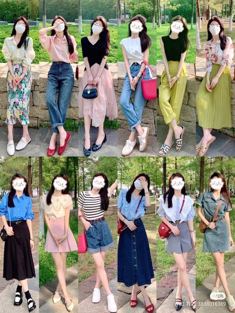 Seoul Outfits, Summer Outfits Japan, Apple Shape Outfits, Bff Matching Outfits, Japan Outfits, Korean Outfit Street Styles, Clothes Korean Style, Casual College Outfits, Fashion Top Outfits