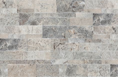 Unique travertine split-face panel with. Satori Silver Crescent Ledgestone 6-in x 12-in Natural Stone Travertine Stone Look Wall Tile (0.48-sq. ft/ Piece) | 1001-0182-0 Modern Fireplace Ideas Stone, Fireplace Stone Tile, Grey Backsplash Kitchen, Natural Backsplash, Island Makeover, Natural Stone Backsplash, Kitchen Island Makeover, Stone Look Wall, Tile Accent Wall