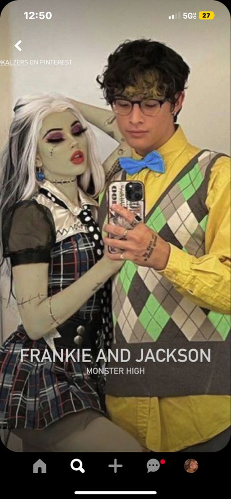 Frankie And Jackson, Monster High Halloween Costumes, Monster High Halloween, Monster High Costume, Cute Couple Halloween Costumes, Couple Halloween, Couple Halloween Costumes, Couples Costumes, Halloween Outfits