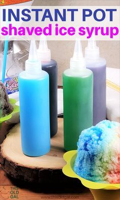 Hawaiian Shave Ice Syrup Recipe, Snowcone Recipes, Diy Shaved Ice, Shave Ice Syrup Recipe, Snow Cone Syrup Recipe, Sno Cone Syrup, Shaved Ice Recipe, Snow Cones Recipes, Shaved Ice Syrup