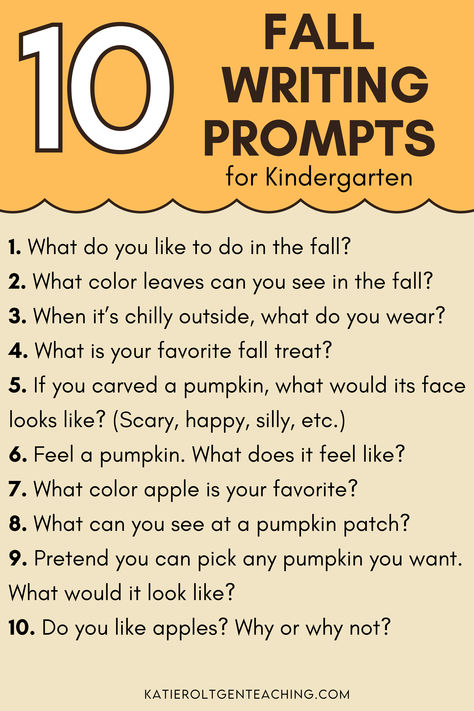 🍂 Looking for fun and engaging fall-themed writing activities for your kindergarten classroom? Check out these creative fall writing prompts! Perfect for kindergarteners, these prompts inspire imagination while building literacy skills. Your students will love writing about pumpkins, leaves, and other fall favorites! Plus, grab FREE writing page printables to use in your centers or writing activities. Free Writing Prompts For Second Grade, One Sentence Writing Prompts, 2nd Grade Fall Activities, Writing Activities For Kindergarten, Fall Writing Prompts, Fall Writing Activities, Preschool Journals, Free Writing Prompts, Writing Page