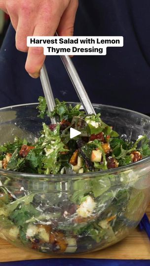 Harvest Salad With Lemon Thyme Dressing, East Coast Kitchen, Coast Kitchen, Salad Buah, Harvest Salad, Lemon Thyme, Healthy Food Facts, Arugula Salad, Cook Chicken Breast