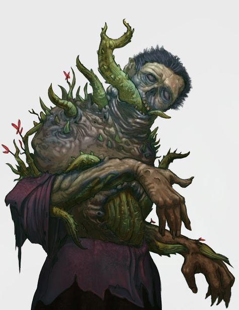 Funny Dnd Art, Monster Book, Plant Monster, Plant Zombie, Zombie Art, Dnd Monsters, Monster Concept Art, Forest Creatures, Dungeons And Dragons Characters