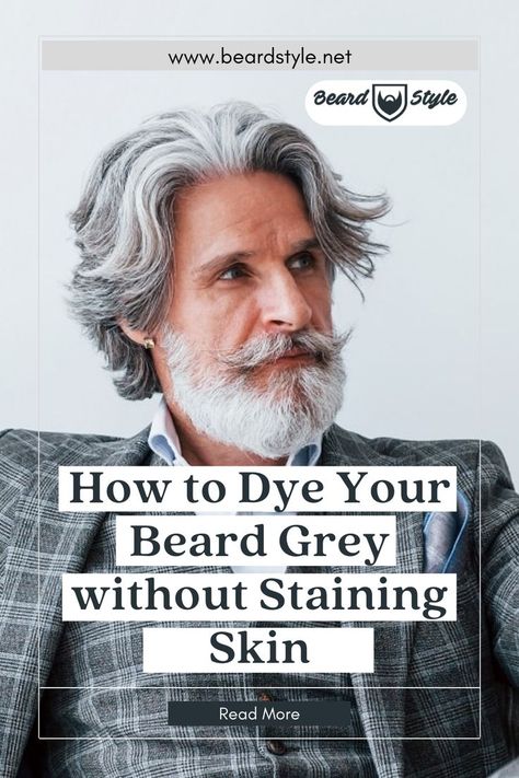 Are you worried about how to dye a beard grey? Are you prowling drug stores looking for your perfect beard match? If you’re thinking of dyeing your beard grey and don’t want to stain your skin, here are some steps to follow and things to consider before you take the plunge. #beard #beardstyles #beardedmen #beardstylesformen #beardgrooming #beardgroomingtips #beardgroomingproducts #beardtypes #beardtypesstyle #beardtrends2022 #beardstylesformenlatesttrends #BeardStyle Beard Dye Men, Beard Neckline, Beard Dye, Hair Dye Removal, How To Fade, Beard Colour, Grey Beards, Perfect Beard, Beard Style