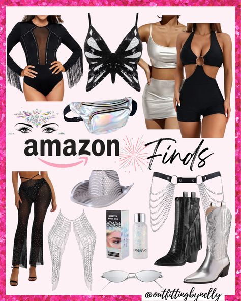 Festival outfits Amazon Festival Outfit, Amazon Rave Outfits, Festival Outfits Amazon, Sxsw Outfit, Amazon Makeup, Festival Outfit Ideas, Festival Must Haves, Cowboy Boots For Women, Amazon Fashion Finds