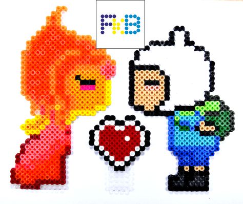 Handmade Finn and Flame Princess figures of love 12€ #FrikiBeads #hamabeads #adventuretime #horadeaventuras #finn #flameprincess #love #valentine Princess Pixel Art, Adventer Time, Finn And Flame Princess, Adventure Time Merchandise, Flame Princess, Perler Bead Art, Perler Bead, Hama Beads, Perler Beads