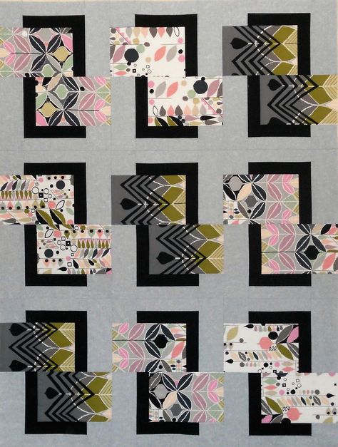 Big Centers – Maple Island Quilts Stepping Up Quilt Pattern Free, Quilts With Rectangular Blocks, Scooch Over Quilt Pattern, Quilt Patterns Large Print Fabric, Large Pattern Fabric Quilts, Framed Block Quilt Pattern, Big Print Quilts, Big Quilt Block Patterns, Bq Quilts Patterns