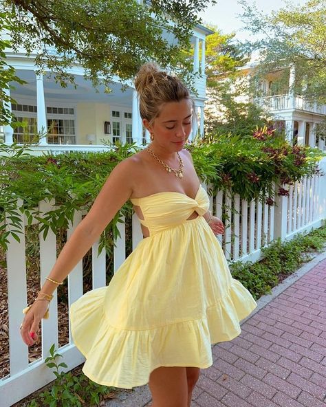 All Posts • Instagram Mccall Mitchell, Sundress Aesthetic, Shade Of Yellow, Sundress Outfit, Yellow Clothes, Outfit Inspo Summer, Drop Dead, Grad Dresses, Summer Dress Outfits