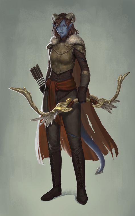 Character Dnd, Tiefling Female, Ranger Dnd, Monster Men, Dnd Tiefling, Pathfinder Character, Fantasy Races, Dungeons And Dragons Characters, Dnd Art