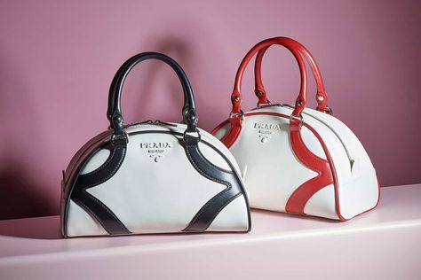 Prada Revived its Iconic Bowling Bag for Resort 2020 Bowling Ball Bag, O Bag, Bowling Bags, Resort 2020, Prada Handbags, Givency Antigona Bag, Gucci Men, Small Shoulder Bag, Vintage Handbags