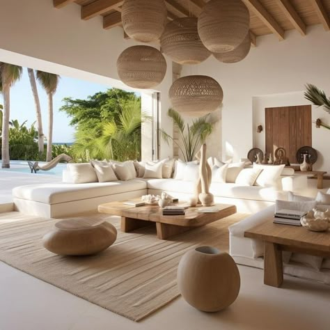 Ibiza Home, Bali Style Home, Bali Home, Bali House, Bali Villa, Ibiza Style, Bali Style, Beach House Design, Coastal Living Room