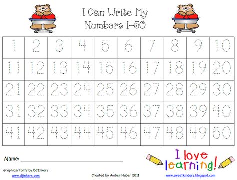 Tracing+Numbers+1+50 Free Printable Handwriting Worksheets, Number Tracing Worksheets, Number Worksheets Kindergarten, Tracing Numbers, Free Printable Numbers, Numbers Kindergarten, Number Tracing, Preschool Writing, Handwriting Worksheets