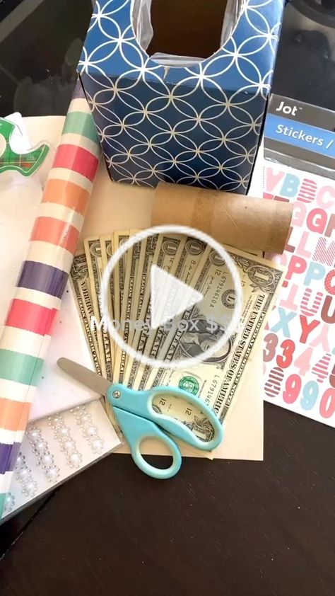 Gift With Money Ideas, How To Make A Money Roll Gift, Cash Gift Box Ideas, Money Gifts Diy, Kleenex Money Gift Tissue Boxes, Party Money Box Ideas, Money As Gift Ideas, Tip Box Ideas Money Diy, Diy Money Box Ideas Birthday