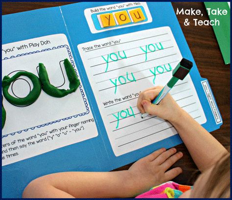 File Folder Activities for learning sight words. Word building, writing and reading activities! Visual Schedule Preschool, Folder Activities, The Sight Word, Writing Folders, Social Stories Preschool, Learning Sight Words, File Folder Activities, File Folder Games, Sight Word Practice