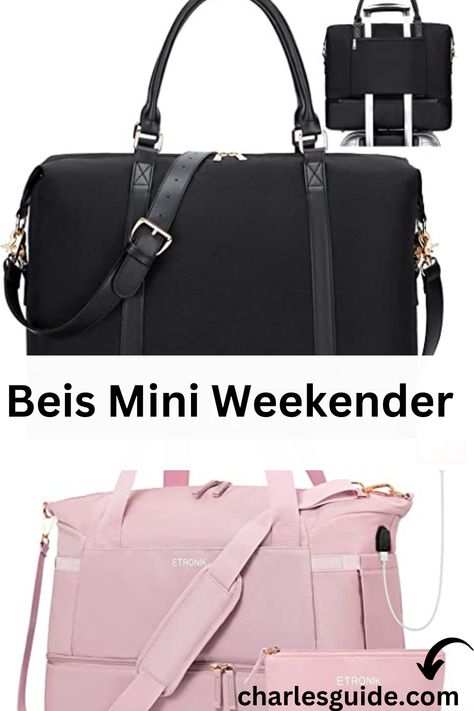 Beis Mini Weekender Travel Ads, Virtual Travel, Bag Outfit, Packing Cubes, Travel Images, Road Trip Usa, Travel Companion, Stylish Bag, Weekender Bag