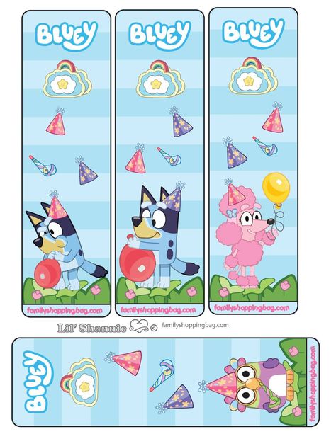 Bookmarks Bluey Bluey Grannies Printable, Free Bluey Printables, Bluey Printables Free, Free Printable Bluey, Bluey Printables, Bluey Coloring Pages, Printable Bluey, Free Printable Bookmarks, Bluey Party