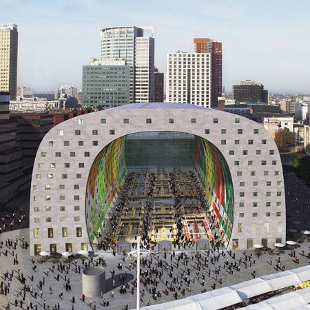 Rotterdam Market, Rotterdam Architecture, Architecture Unique, Architecture Ideas, Netherlands Travel, Amazing Buildings, Unique Buildings, Futuristic Architecture, Modern Buildings