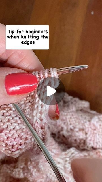 Minna | Knitting | on Instagram: "Tip of the day. Lift the yarn behind the work between the first and second stitches and slip the first stitch without knitting it. Pull it tight and continue knitting. This is how you get neat edges. 

#knitting  #knittingreels #theedge #tipoftheday #knittingteacher #neat #learningtoknit #easytip #looksgood #knitwithkristallikimara #top #knitted" Knit Scallop Edge, Scallop Edge, Tip Of The Day, The One, The First, The Day, Tights, Yarn, Knitting