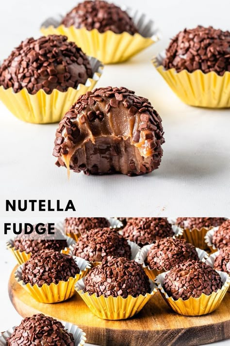 Nutella Christmas, Nutella Treats, Nutella Fudge Recipe, Best Nutella Recipes, Key Lime Pie Cake, Nutella Truffles, Nutella Fudge, Walnut Fudge, Nutella Desserts