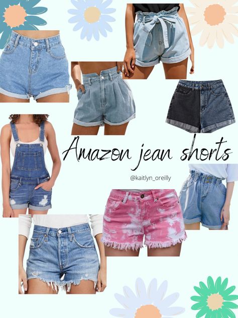 Where To Buy Jean Shorts, Amazon Shorts Women, Where To Buy Shorts, Amazon Spring Outfits, Amazon Shorts, Jeans Amazon, Summer Jean Shorts, Affordable Boho, Amazon Must Haves