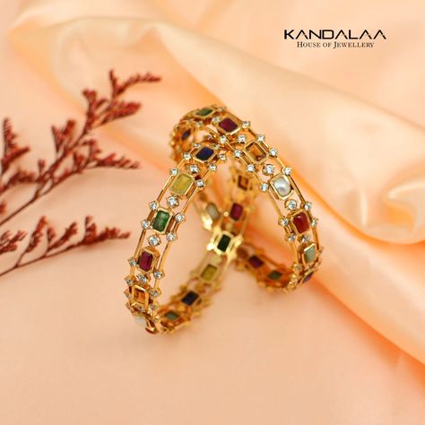 ......Navarathna Bangles...... Navarathna Bangles Gold, Diamond Bangles, Bridal Jewelry Collection, Diamond Bangle, Gold Bangles, Bridal Jewelry, Jewelry Collection, Bangles, Gold