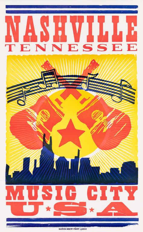 Nashville Decor, Country Music Playlist, Nashville Museums, Country Music Festival Outfits, Hatch Show Print, Nashville Music City, Country Music Songs, Music City Nashville, Nashville Music