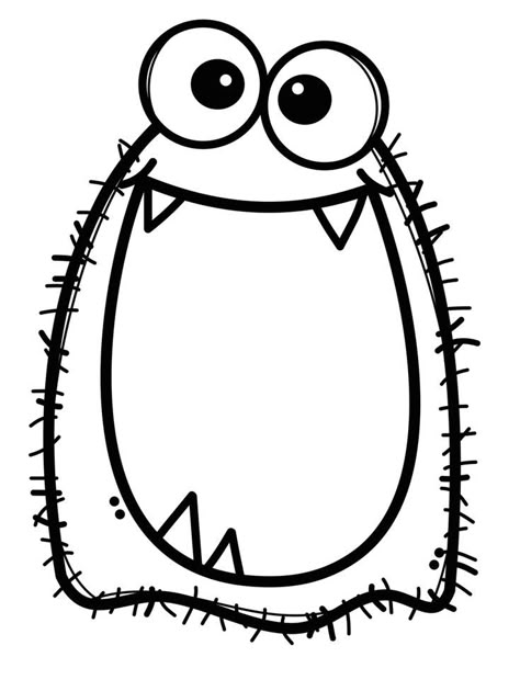 Halloween Coloring Pictures, Coloring Pages Halloween, Cute Monsters Drawings, Creative Clips Clipart, Monster Coloring Pages, Monster Theme, Monster Drawing, Stick Figure Drawing, Easy Doodle Art