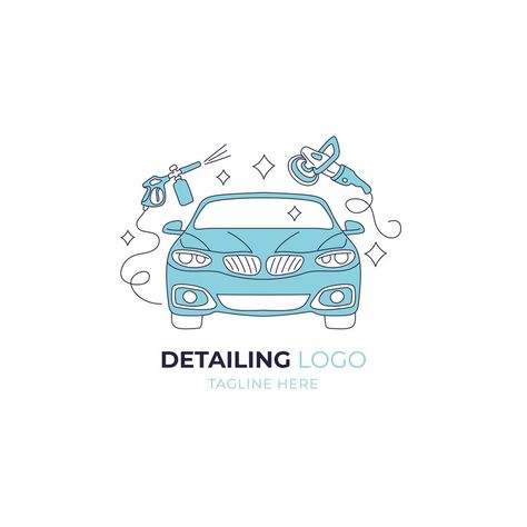 Free Vector | Hand drawn car detailing logo template Car Detailing Logo, Best Project, Detailing Logo, Vector Hand, Car Wash, Logo Templates, Fun Projects, Graphic Resources, Hand Drawn