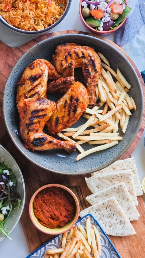 Portuguese Style Peri Peri Chicken - Sugar Spice & More Sides For Chicken, Peri Chicken, Portuguese Style, Pakistani Recipes, Peri Peri Chicken, Mediterranean Pasta, Chicken Gyros, Peri Peri, Pakistani Food