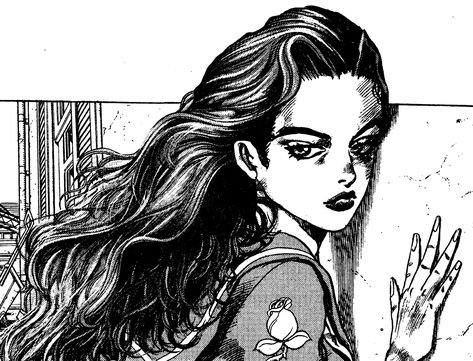 Araki’s Art on Twitter: "Diamond is Unbreakable. (1992) https://t.co/nGC8YYz0ql" / Twitter Jjba Manga Pfp, Jojo Part 4, Yukako Yamagishi, Diamond Is Unbreakable, Jojo Stands, Yandere Girl, Yandere Characters, Manga Pfp, Bizarre Art