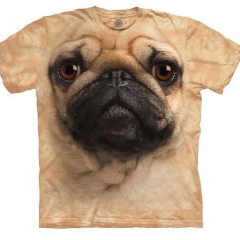 Do You Love Dogs? Be At One With Your Inner Self With This Pug Dog Adult T-Shirt From The Mountain! ~ Classic Style Pre Shrunk Mottle Dye Adult Unisex T-Shirt With A Generous Cut. Each One Is Unique! ~ Made From 100% Heavy Weight Cotton. 100% Irresistible. ~ Features Amazingly Realistic Graphics And Vibrant Colors. ~ Machine Washable And Can Be Ironed Over. Designs Will Not Fade Or Crack. Condition - Brand New! Unused In Perfect Condition. Pug Face, 3d Dog, Pug Shirt, Mountain Tshirt, A Pug, Big Face, Pug Lover, Pug Love, Pug Life