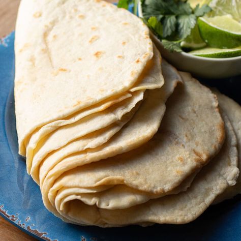 Easy 2 Ingredient Flour Tortillas (Homemade Recipe) Homemade Taco Shells, Tortillas Homemade, Flour Tortillas Recipe, Tortillas Recipe, Recipes With Flour Tortillas, Homemade Flour Tortillas, Tortilla Shells, Homemade Tortilla Chips, Tacos Burritos