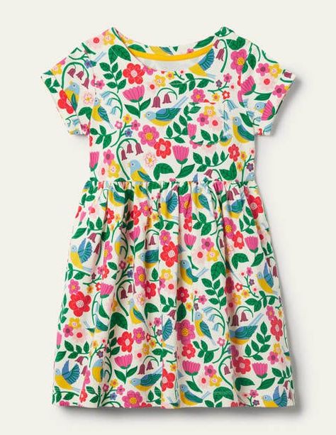 Boden Kids, Chest Design, Green Wave, Garden Birds, Everyday Dress, Kid Fashion, Boden Uk, Kids Dresses, Hooded Dress