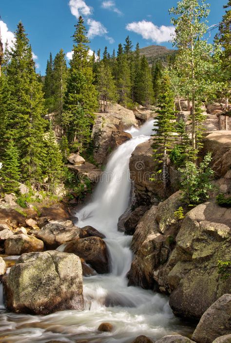 Scott Smith, Mountain Waterfall, Estes Park Colorado, Landscape Beautiful, Colorado Travel, Estes Park, Rocky Mountain National, Beautiful Waterfalls, Rocky Mountain National Park