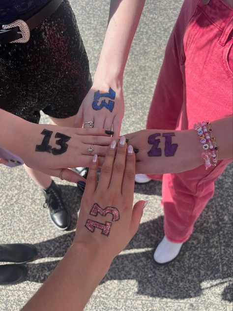 13 Hand Taylor Swift Purple, Pink 13 On Hand Taylor Swift, 13 On Hand Eras Tour, Taylor Swift Thirteen Hand, Glitter 13 Hand Taylor Swift, Taylor 13 On Hand, 13 Eras Tour Hand, Taylor Swift 13 Hand Tutorial, Eras Tour 13 Hand