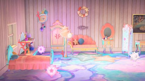 Animal Crossing New Horizon, Mermaid Room, Acnh Inspo, Island Ideas, Animal Crossing Game, Kawaii Drawings, Animal Crossing, Princess Peach, Pool Float