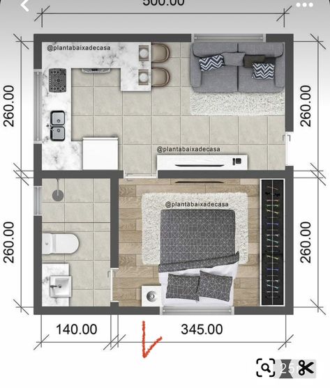 Studio Apartment Plan, Small Apartment Floor Plans, Small Apartment Plans, Studio Apartment Floor Plans, Studio Floor Plans, Studio Layout, Small House Layout, House Floor Design, Small House Floor Plans