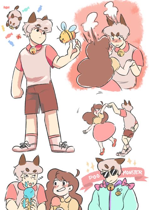 If Puppycat was a human. This is so cute, I think I kind of ship them! Bee And Puppycat, Arte Inspo, Cartoon Shows, Cat Drawing, Cartoon Art Styles, Magical Girl, Pretty Art, Character Design Inspiration, Drawing Inspiration