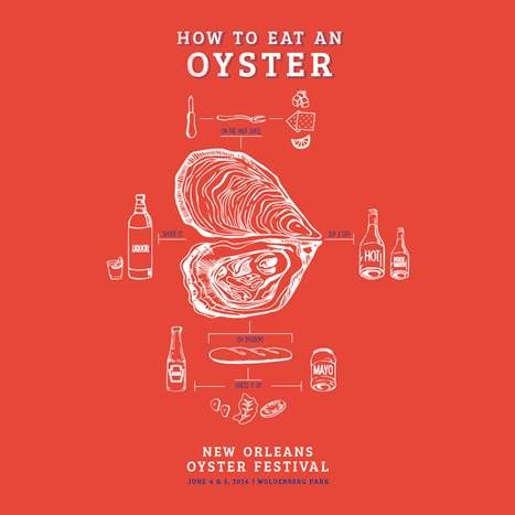 How to Eat an Oyster| New Orleans Oyster Festival June 4-5, 2016 Bar Shirts, Oyster Festival, Bar Shirt, Oyster Bar, Bourbon Street, Food Poster Design, Festival Posters, Food Poster, New Orleans