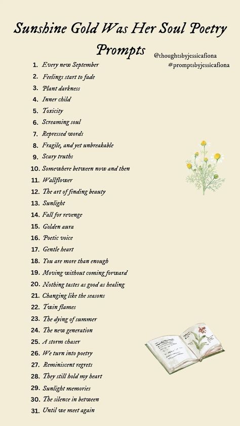 Daily prompts to write poetry #poetry #poetryprompts #prompts Things To Write Poetry About, Guide To Writing Poetry, Writing Challenge Poetry, Journal Poems Writing Prompts, Book Writing Journal, Poetry Writing Prompts Inspiration, Prompts For Poetry, Aesthetic Poetry Prompts, Poem Theme Ideas