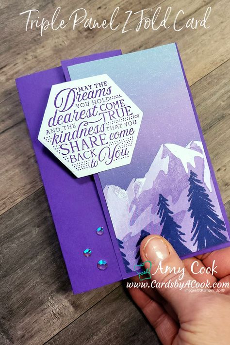 Full Instructions / Tutorial with measurements on my blog! Use Stampin' Up!s Enjoy the Journey 12x12 designer series paper creates fantastic scenery cards easily and quickly. 
#greetingcardsforsale #stampinupdemonstrator
#papercrafting #stampinupcanada #handmadecards
#stampinupdemo #cardsbyacook #greetingcards
#stampinup
#stampinupcards #stampinupofficial #diycards
#makeityourself #fancyfoldcards Enjoy The Journey Dsp Stampin Up Cards, Stampin Up Enjoy The Journey Dsp Cards, Stampin Up Enjoy The Journey Dsp, Enjoy The Journey Stampin Up Cards, Stampin Up Enjoy The Journey, Stampin Up Majestic Mountain Dies, Stampin Up On To Adventure, Stampin Up Greatest Journey, Stampin Up Enjoy The Adventure Memories And More Cards