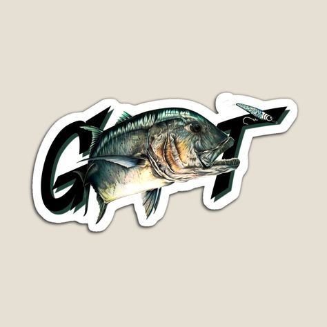 Ulua Fish, Giant Trevally, Marine Fish, Fish Art, Small Magnets, Custom Magnets, Hard Hats, Funny Stickers, Custom Stickers