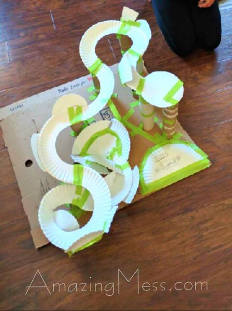 Roller Coaster Project Ideas for Kids Roller Coaster Project, Roller Coaster Design, Paper Roller Coaster, Coaster Projects, Stem Classes, Coaster Crafts, Diy Marble, Force And Motion, Stem Projects