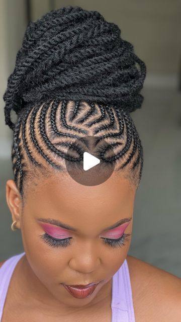 Fancy Claws Hairstyles, Free Hand Styles For African Hair, Free Hand Hairstyles, Nigerian Hairstyles, Black Braids Hairstyles, Straight Up Hairstyles, Latest Hair Braids, Braids Boxbraids, Cornrows Braids For Black Women