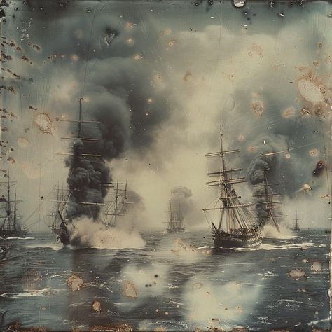 "Nautical Battle Scene: Historic #maritime engaged in a #warfare sea battle, surrounded by #cannons and cannon fire. #naval #ocean #aiart #aiphoto #stockcake ⬇️ Download and 📝 Prompt 👉 https://stockcake.com/i/nautical-battle-scene_886870_794605" Sea Battle, Battle Scene, Green Scenery, Scene Image, Blue Texture, Free Stock Photos, High Quality Images, Nautical, Ships