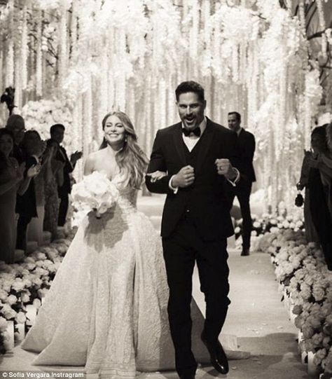 One year in the books: Sofia Vergara, 44, shared her wedding shots on her one-year anniversary to Joe Manganiello, 39, Tuesday Sofia Vergara Wedding Dress, Sofia Vergara Wedding, Celeb Wedding, Sophia Vergara, Celebrity Wedding Photos, Dream Couple, Celebrity Bride, Celebrity Wedding Dresses, Romantic Photography