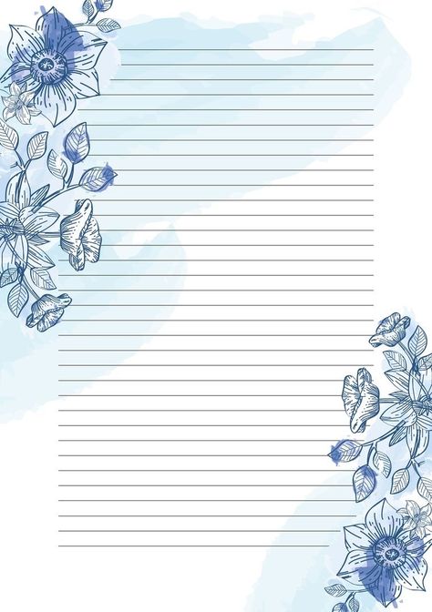 Notepad Template, Writing Paper Template, Printable Lined Paper, Lined Writing Paper, Writing Paper Printable Stationery, Bond Paper Design, Free Printable Stationery, Note Writing Paper, Writing Paper Printable